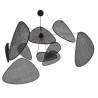 Suspension SCREEN XL Ø110 cm cannage noir - Market Set