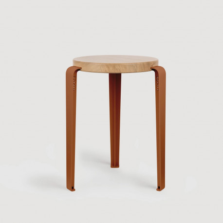 Tabouret LOU en chêne massif et pieds métal - Tiptoe