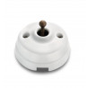 Bouton poussoir (Pose en saillie) Dimbler en porcelaine blanche (Plusieurs coloris disponibles) - FONTINI