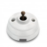 Bouton poussoir (Pose en saillie) Dimbler en porcelaine blanche (Plusieurs coloris disponibles) - FONTINI