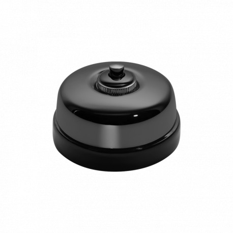 Bouton poussoir Dimbler base en porcelaine noire Externe (pose en saillie) - FONTINI