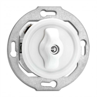 Interrupteur double rotatif Rotary en porcelaine vendu sans son cache (encastrable) Ref. 186879 - THPG