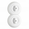 Interrupteur double rotatif Rotary en porcelaine vendu sans son cache (encastrable) Ref. 186879 - THPG