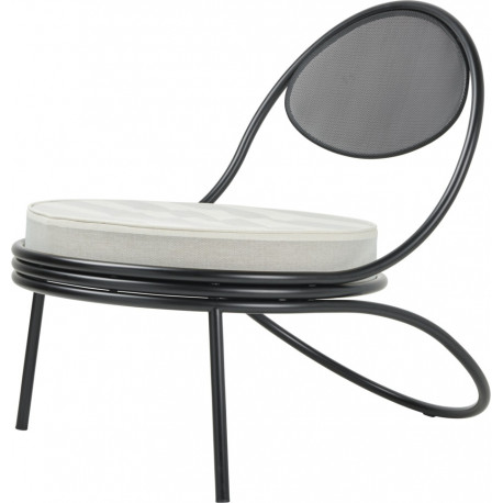 Fauteuil lounge indoor / outdoor COPACABANA structure noire - Mathieu Mategot - Gubi