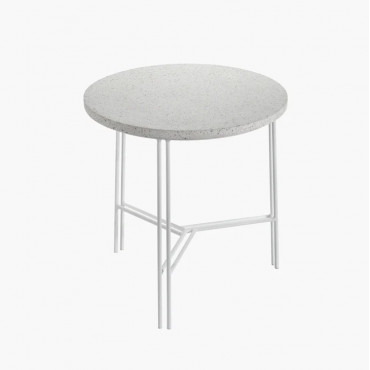 Table d'appoint en terrazzo blanc H.40 cm - Serax