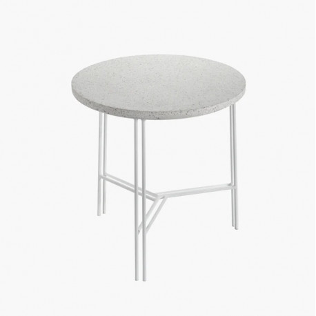 Table d'appoint en terrazzo blanc H.40 cm - Serax