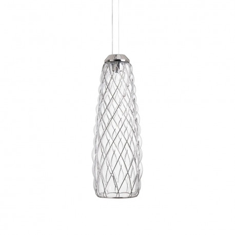 Suspension PINECONE large structure chrome led intégré - Paola Navone - Fontana Arte