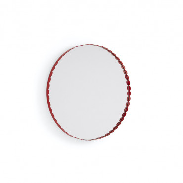 Miroir ARCS rond en métal rouge - Muller Van Severen - Hay
