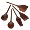 Set de 5 ustensiles de cuisine en bois brûlé - Serax