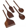 Set de 5 ustensiles de cuisine en bois brûlé - Serax