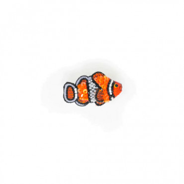 Broche CLOWNFISH SMALL brodée main - Trovelore