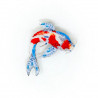 Broche KOHAKU KOI FISH brodée main - Trovelore