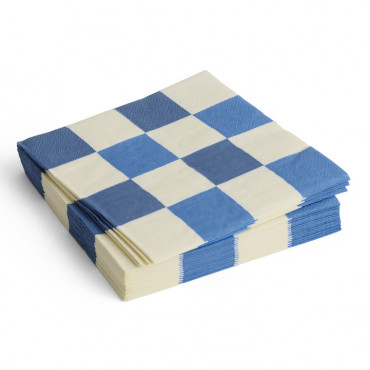 Lot de 20 serviettes en papier PATTERN NAPKINS M CHECK - Hay