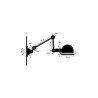 Applique LOFT D4251 chrome brillant sans interrupteur - Jieldé