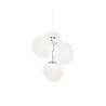 Chandelier MELT mini opal structure silver - Tom Dixon