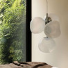 Chandelier MELT mini opal structure silver - Tom Dixon