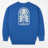 Sweat-shirt en coton CONFORT GUSTAVO FLOWER LOVE BLUE M - Jonsen Island