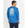 Sweat-shirt en coton CONFORT GUSTAVO FLOWER LOVE BLUE M - Jonsen Island