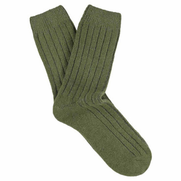 Chaussettes Femme Cashmere Kaki - Escuyer