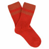 Chaussettes Femme Cashmere Stripes Strong Orange / Orange - Escuyer