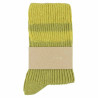 Chaussettes Femme Cashmere Stripes Green Grey / Yellow - Escuyer