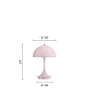 Lampe portable sans fil PANTHELLA 160 rose pâle - Louis Poulsen