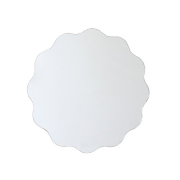 Miroir ondulé 70 cm bordure chromée