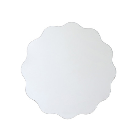 Miroir ondulé 70 cm bordure chromée