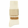 Chaussettes Homme Crew Stripes Ecru Mustard - Escuyer