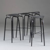 Tabouret haut Nagasaki Noir H 74 cm - Gubi - Mathieu Matégot