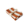 Set de 2 serviettes STRIPED TANGERINE en coton