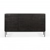 Buffet enfilade GROOVES en teck 3 portes - Ethnicraft