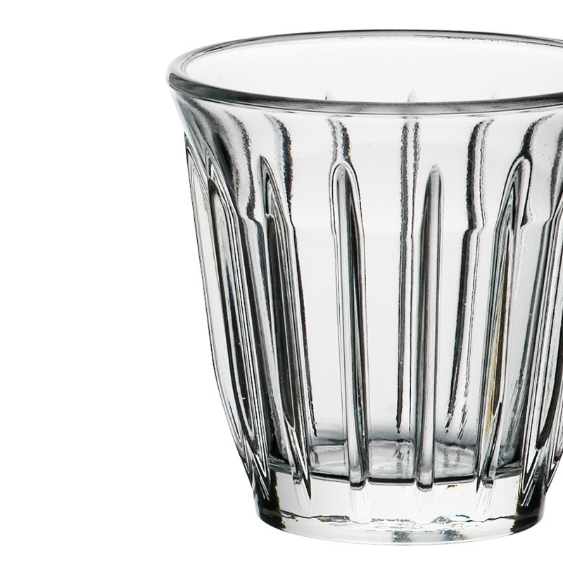 Tasse en verre transparent - lot de 6 Lot de 6 tasses à expresso, zinc