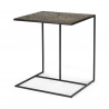 Table d'appoint TRIPTIC pieds métal noir / plateau lava whisky - Ethnicraft