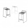 Tabouret haut Hee Noir  / H 75 cm - Hay