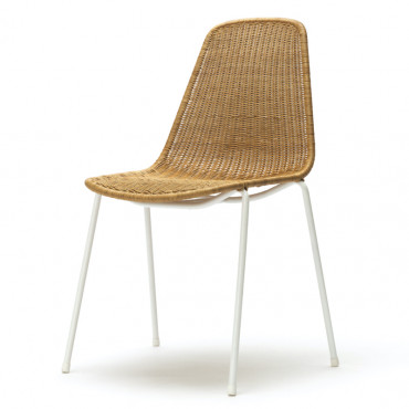 EXPO // Chaise BASKET CHAIR en rotin pieds blancs - FeelGood Designs