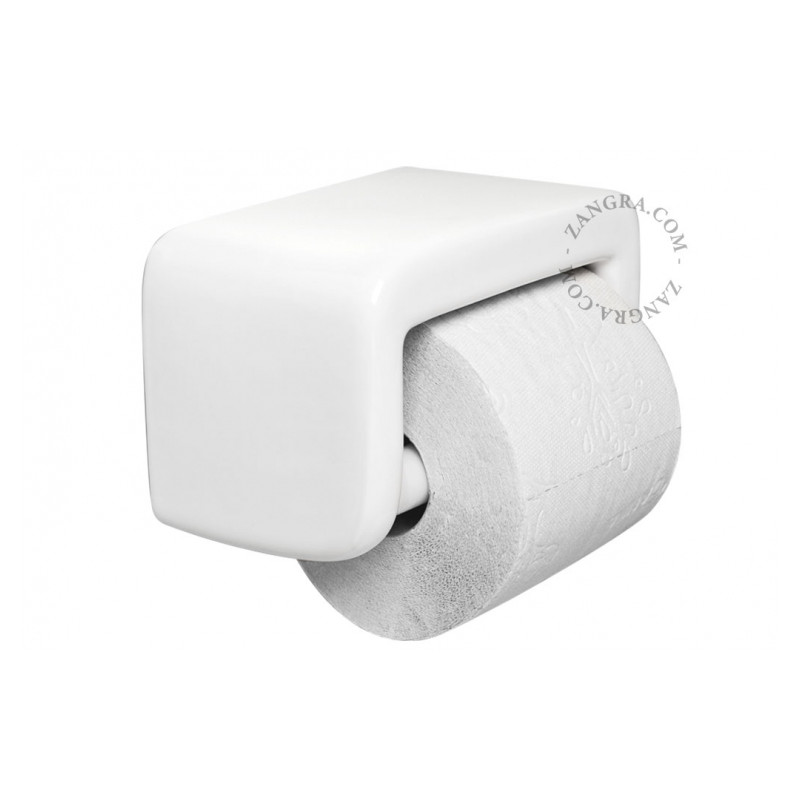 Porte papier toilette, support et dérouleur et serviteur papier WC