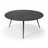 Table basse ronde en métal LUNA 80cm Noir - Ethnicraft