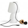 Lampe de table "Apollo" en verre opalin blanc - Hay