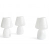 Lampe de table "Apollo" en verre opalin blanc - Hay