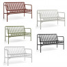 Banc avec dossier L.128 cm Palissade Outdoor (Plusieurs coloris disponibles) - Hay