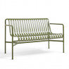 Banc avec dossier L.128 cm Palissade Outdoor (Plusieurs coloris disponibles) - Hay