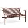 Banc avec dossier L.128 cm Palissade Outdoor (Plusieurs coloris disponibles) - Hay