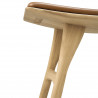 Tabouret Osso en chêne assise en cuir - Ethnicraft