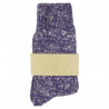 Chaussettes Femme Plain Melange Purple - Escuyer