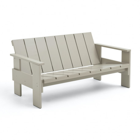 Banc lounge outdoor avec accoudoirs Crate L.134,5 cm - Gerrit Rietveld - Hay