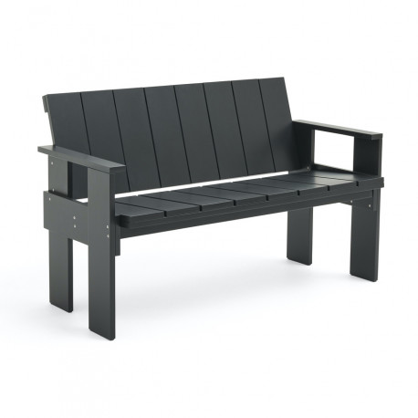 Banc outdoor avec accoudoirs Crate L.132 cm - Gerrit Rietveld - Hay