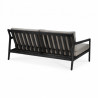 Canapé outdoor Jack L.180 cm structure en teck teinté noir - Ethnicraft